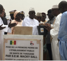 Tivaouane: Pose de la 1ère pierre d'un hôpital de niveau 3 par Macky Sall