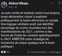 Propos ethnicistes de Sonko: Abdoul Mbaye avertit sur cette stratégie du chaos et rappelle les 14 morts où...