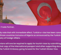 La Turquie vient de supprimer le e-visa pour tous les ressortissants Africains sauf...