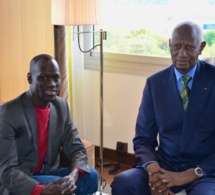 Abdou Diouf reçoit le journaliste Gorgui Wade Ndoye à Genève