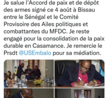 Sénégal / Ailes politiques et combattantes du MFDC: Accord de paix et dépôt des armes ce 04 Août à Bissau