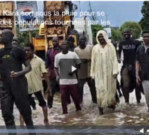 Le Général Kara sort sous la pluie pour se solidariser des populations touchées par les inondations
