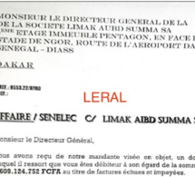 Dette de près de 5 milliards FCFA : C’est la Société Limak Summa sise à l’AIDB qui avait reçu une injonction