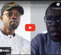 Après 3ans10 mois,ce qui reste des solutions Ousmane Sonko