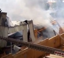 Vidéo- Les images de l’incendie de l’usine de mèche Darling