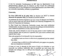 La date des élections du HCCT actée: Ce sera pour le dimanche 4 septembre prochain (Document)