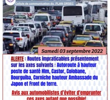 Samedi 03 septembre 2022: Ces routes impraticables et axes à éviter pour les automobilistes