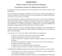 Décès de Mme Doura Diallo en salle d’accouchement : audit et version du ministère de la Santé