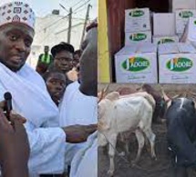 Magal Touba: Aziz Ndiaye casque 45 millions de hadya entre bœufs Huiles et denrées à S. Mountakha