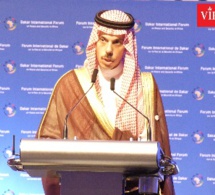 S.E Fayçal Ben Farhan Al-SAOUD Ministre des Affaires Etrangères d'Arabie Saoudite sur le 8e Forum de Paix et Sécurité de Darkar