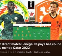 En direct match Sénégal vs pays bas coupe du monde Qatar 2022