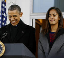 À 16 ans, la fille de Barack Obama est déjà plus grande que lui !