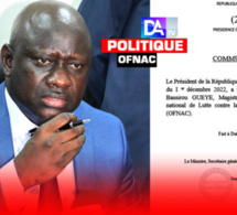 Serigne Bassirou Guèye remplace Seynabou Ndiaye Diakhaté à la tête de l'OFNAC