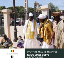 Magal de Prorokhane: Visite de Mme Fatou Diané Guèye, Ministre de la Femme au Daara Sokhna Mame Diarra Bousso (Photos)