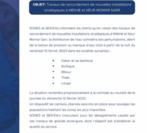 Approvisionnement en eau : Dakar et sa banlieue, Rufisque, Mbour, Thiès et Louga vers des perturbations