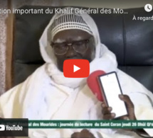 Déclaration ration important du khalife Général des Mourides Serigne Mountakha Mbacké