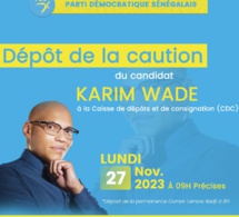 Karim Wade envoie une délégation pour déposer sa caution pour sa candidature en 2024 à la CDC ce lundi