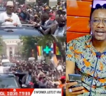 A.J-Tange sur une immense foule acclamant l’ex-président Macky Sall à sa sortie du Palais après la