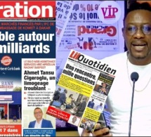 Revue de l'actu-Révélations explosives de Tange sur les unes des quotidiens du jour