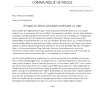 Retrait des soldats américains: Les États-Unis ont entamé des discussions avec Niamey