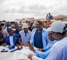 Photos / Littoral: Visite du Ministre Moussa Balla Fofana sur l’axe Guediawaye-Malika