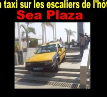 C’est vraiment le code de la déroute au Sénégal…Un autre taxi sur des escaliers à l’hôtel Sea Plaza