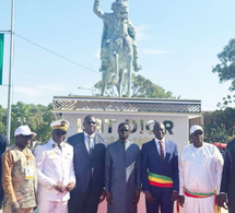 Thiès : Le Président Bassirou Diomaye Faye dévoile la statue en hommage à Lat Dior Diop