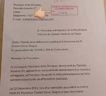 Plainte pour diffamation publique à l’encontre de M. Cheikh Omar Diagne par l'activiste Ardo Gningue