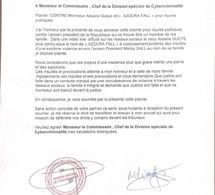 Les sympathisants de Macky Sall dépose une plainte contre l'insulteur publique Azoura Fall de pastef