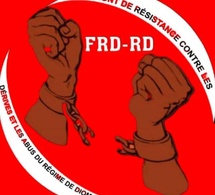 Communiqué du Front de Résistance contre les Dérives et Abus du Régime Actuel (FRD-RD)
