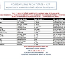 Diaspora sénégalaise : Horizon Sans Frontières livre un bilan noir et alerte sur une série inquiétante de décès à l’étranger