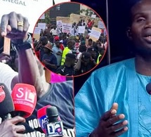 Grande mobilisation à la marche contre la dictature de Sonko sur les otages Moustapha Mbaye balance