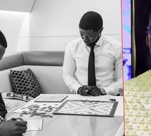 Image de Diomaye et Benteleb Sow au scrable dans l'avion Jacob Sané détruit violement son protocol
