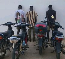 Kaolack : la police de Ndorong met la main sur un trio de voleurs de motos