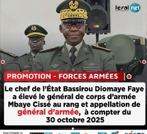 Le Général Mbaye Cissé promu au rang de Général d’Armée