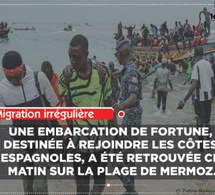 Migration irrégulière : Une embarcation de fortune, retrouvée sur la plage de Mermoz, ce dimanche