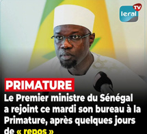 Après quelques jours de repos : Le Premier ministre Ousmane SONKO a regagné la Primature, ce mardi