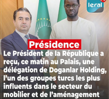 Palais : Le président de la République, Bassirou Diomaye Faye a reçu une délégation de Doganlar Holding, l’un des groupes turcs majeurs dans le secteur du mobilier, ce vendredi