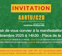 ​MANIFESTATION DU 6 DÉCEMBRE 2025 À PARIS POUR SAUVER LE SÉNÉGAL !