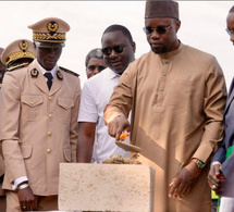 Commune de Passy : Le Premier ministre Ousmane SONKO a procédé à la pose de la première pierre du lycée moderne