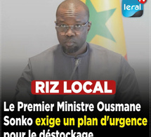 Pour la Souveraineté alimentaire : Le Premier Ministre exige un plan d'urgence pour le déstockage du riz produit dans le Nord