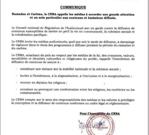 Ramadan et Carême: Le CNRA appelle les médias à accorder une grande attention et un soin particulier, aux contenus et émissions diffusés
