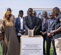 Pose de la première pierre de l’École des Avocats : Une étape historique franchie à Diamniadio