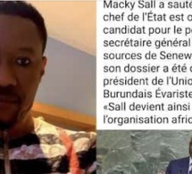 Surprenante réaction de Tange sur Macky Sall officialise sa candidature à l'ONU par le président Burundais