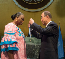 Onu : La "Médaille Capitaine Mbaye Diagne pour acte de courage exceptionnel" remise à la veuve du soldat, Yacine Mar Diop