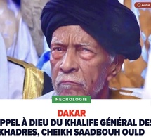 Dakar : Rappel à Dieu du Khalife Général des Khadres, Cheikh Saadbouh Ould Cheikh Mouhamed Taqiyoullah
