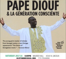 AMERICAN TOURS WITH NEW AFRICAN PRODUCTION: Pape Diouf à Chicago July16, Festival Madison Marquette July 17 et Winconsi July 18