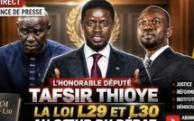 [ EN DIRECT ] CONFÉRENCE DE PRESSE DE L’HONORABLE DÉPUTÉ TAFSIR THIOYE : LA LOI L29 ET L30 AU CŒUR